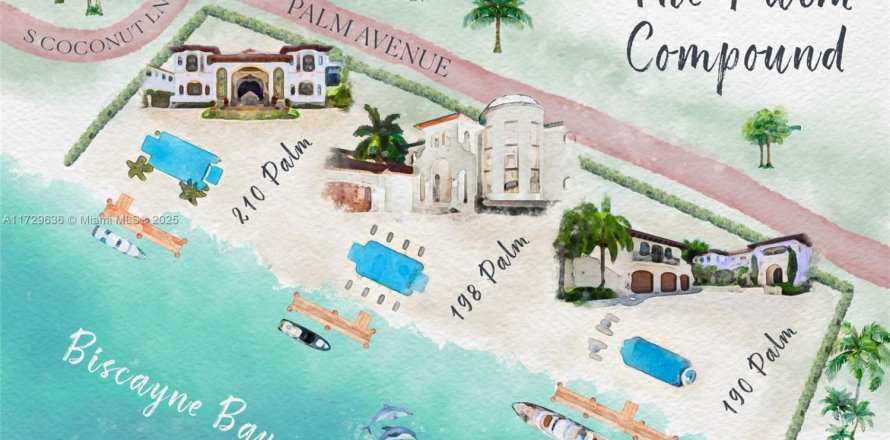 House in Miami Beach, Florida 21 bedroom, 3287.35 sq.m. № 1703212