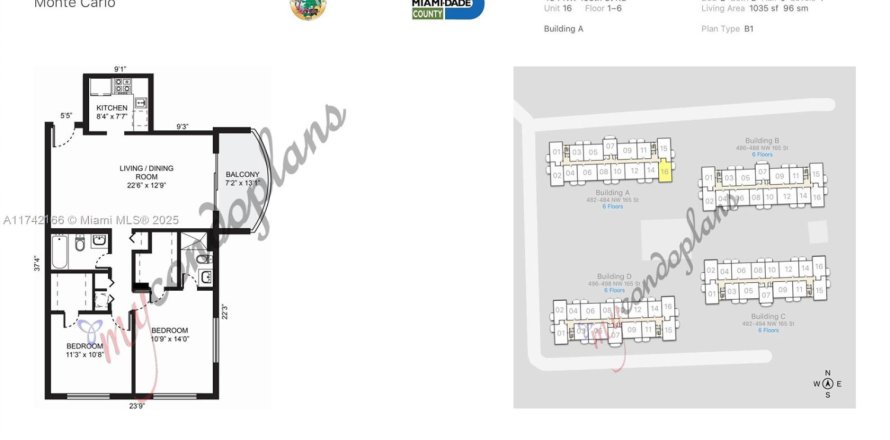 Condo in Miami, Florida, 2 bedrooms  № 1696708