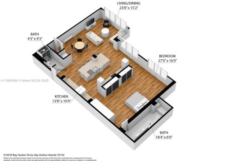 Condominio en venta en Bay Harbor Islands, Florida, 1 dormitorio, 106.84 m2 № 1945755 - foto 21