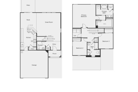 Планировка объекта «House» 3 спальни в ЖК Stonecrest by KB Home