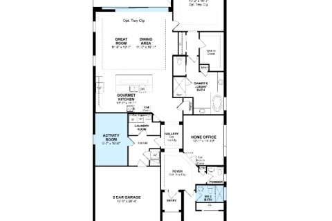 House floor plan «House », 2 bedrooms in K. Hovnanian's® Four Seasons at Parkland