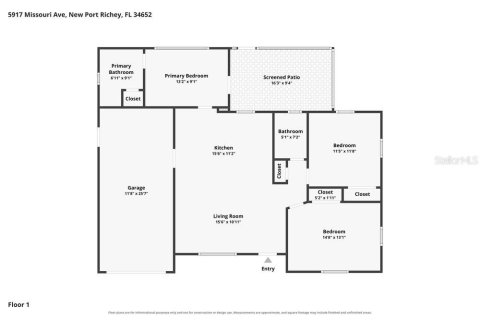Villa ou maison à louer à New Port Richey, Floride: 3 chambres, 93.55 m2 № 2391059 - photo 3