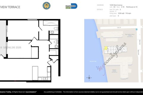 Condominio en alquiler en Miami Beach, Florida, 2 dormitorios, 114.64 m2 № 2006469 - foto 2