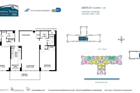Condo in Sunny Isles Beach, Florida, 2 bedrooms  № 888231 - photo 1
