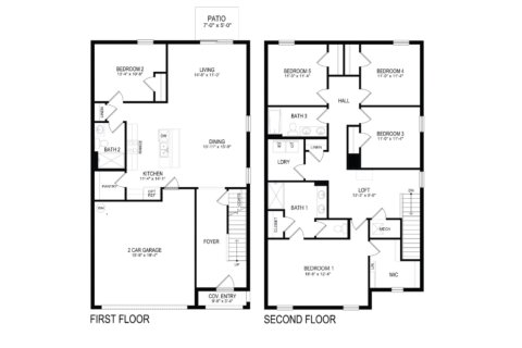 House floor plan «ROBIE», 4 rooms in Astonia by D.R.Horton