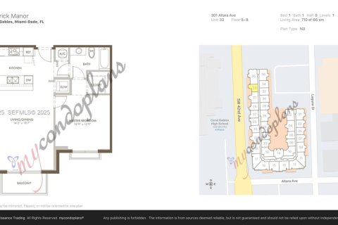 Condo in Coral Gables, Florida, 1 bedroom  № 1983613 - photo 13