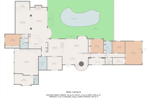 Villa ou maison à vendre à Tarpon Springs, Floride: 5 chambres, 465.81 m2 № 1845204 - photo 7