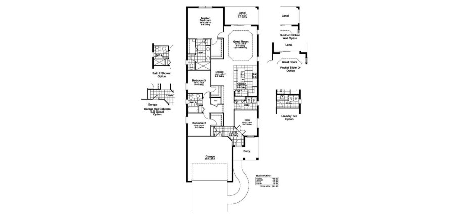 Планировка виллы или дома «173SQM DREAM» 3 спальни в ЖК CANOE CREEK