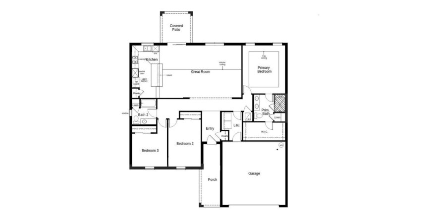 Townhouse floor plan «164SQM 76», 3 bedrooms in COVES OF ESTERO BAY