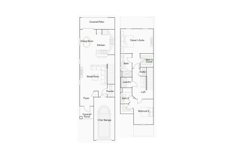 Townhouse floor plan «143SQM», 2 bedrooms in ABBOTT SQUARE