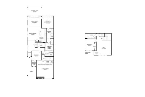 Townhouse floor plan «Townhouse», 3 bedrooms in Edison East - Villa Collection