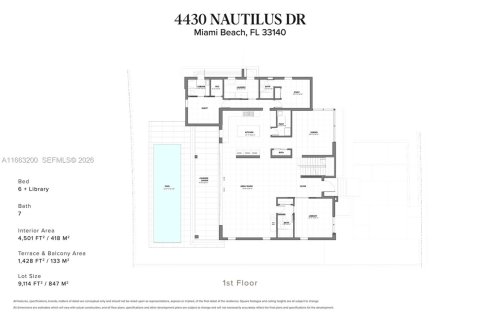 Villa ou maison à vendre à Miami Beach, Floride: 6 chambres, 418.15 m2 № 2042297 - photo 20