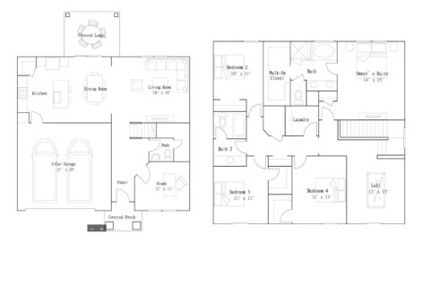 Планировка виллы или дома «House» 4 спальни в ЖК St Augustine Lakes - St Augustine Lakes 50S