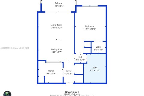 Condominio en venta en Fort Lauderdale, Florida, 1 dormitorio, 76.46 m2 № 1944632 - foto 19