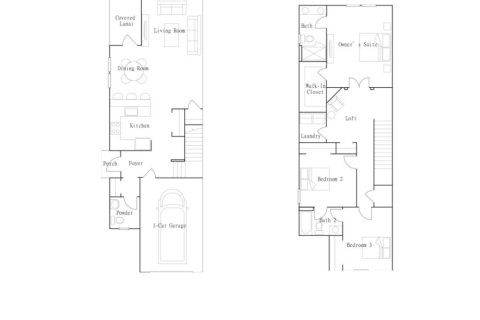 Townhouse floor plan «Townhouse», 3 bedrooms in Longbay Townhomes
