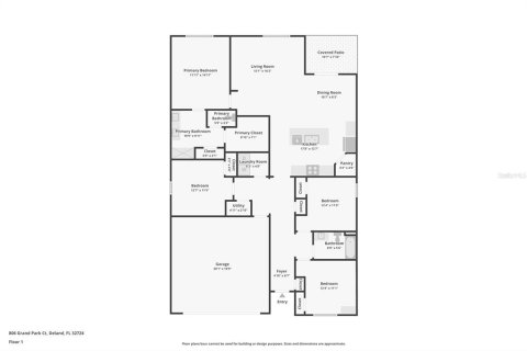 House in DeLand, Florida 4 bedrooms, 170.01 sq.m. № 2216323 - photo 28