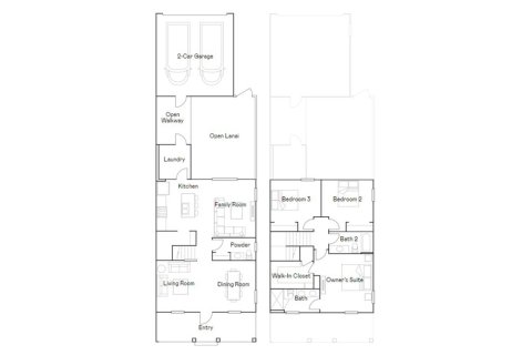 Townhouse floor plan «163SQM», 3 bedrooms in STOREY PARK