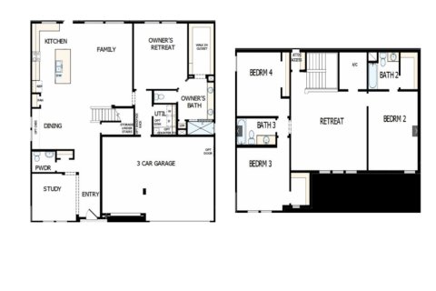 House floor plan «House», 4 bedrooms in Falls at Shearwater - 60'