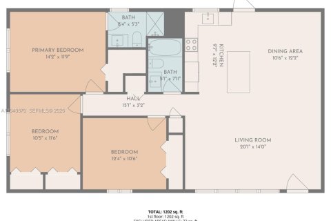 House in Hallandale Beach, Florida 3 bedrooms, 120.77 sq.m. № 1998036 - photo 11