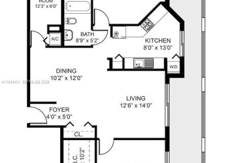 Купить кондоминиум в Майами, Флорида 2 спальни, 120.4м2, № 2049687 - фото 8