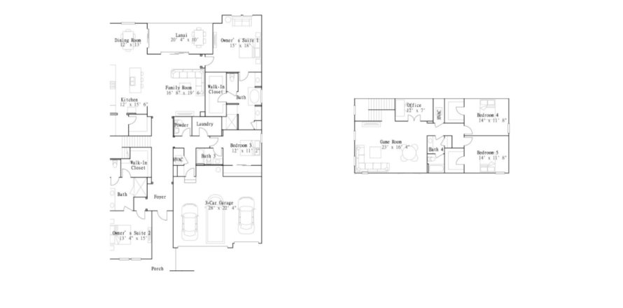 Property floor plan «House», 5 bedrooms in Southern Hills - Southern Hills Manors