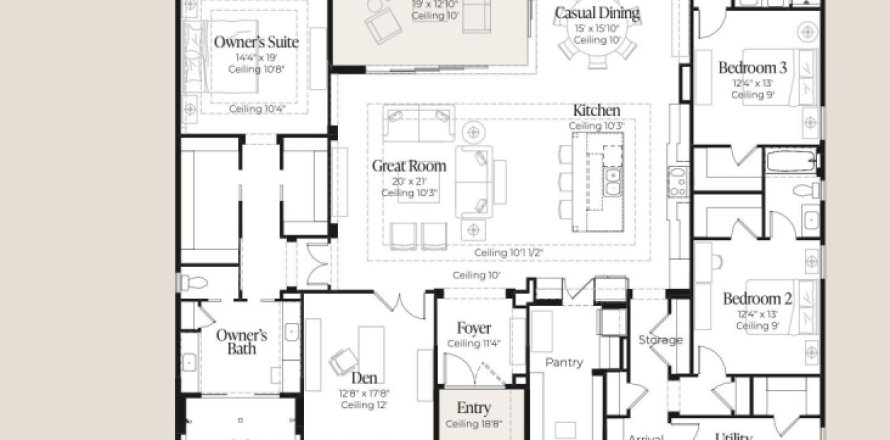 House in Panama City Beach, Florida 3 bedrooms, 306.58 sq.m. № 560135