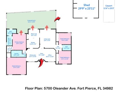 Villa ou maison à vendre à St. Lucie, Floride: 3 chambres, 189.71 m2 № 2077552 - photo 8