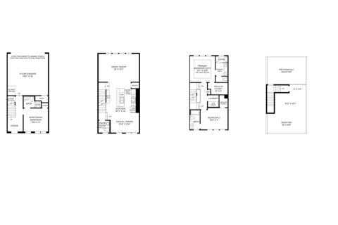 Townhouse floor plan «Townhouse», 3 bedrooms in Terraces at San Marco