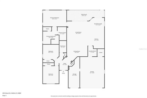 Купить виллу или дом в Оксфорд, Флорида 3 комнаты, 178.19м2, № 1765223 - фото 25