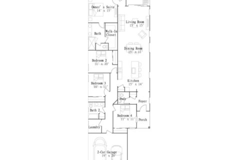 House floor plan «House», 4 bedrooms in SilverLeaf - SilverFalls 40s at SilverLeaf
