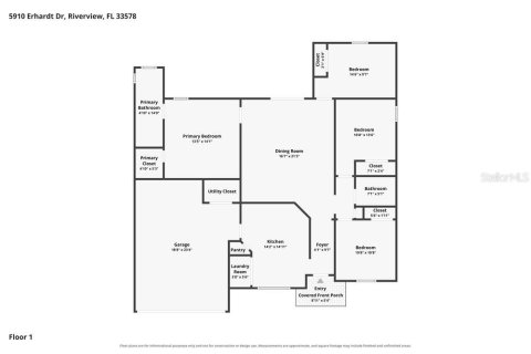 Villa ou maison à louer à Riverview, Floride: 4 chambres, 163.97 m2 № 2391106 - photo 2