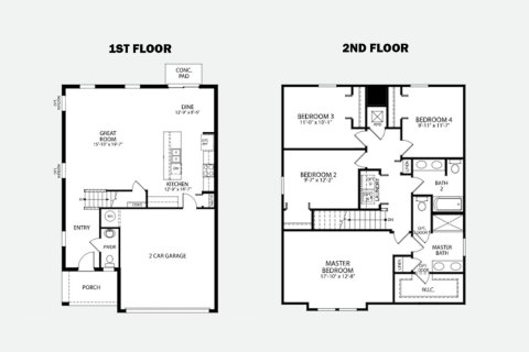 Townhouse floor plan «177SQM GLENDALE», 4 bedrooms in CENTRAL PARK