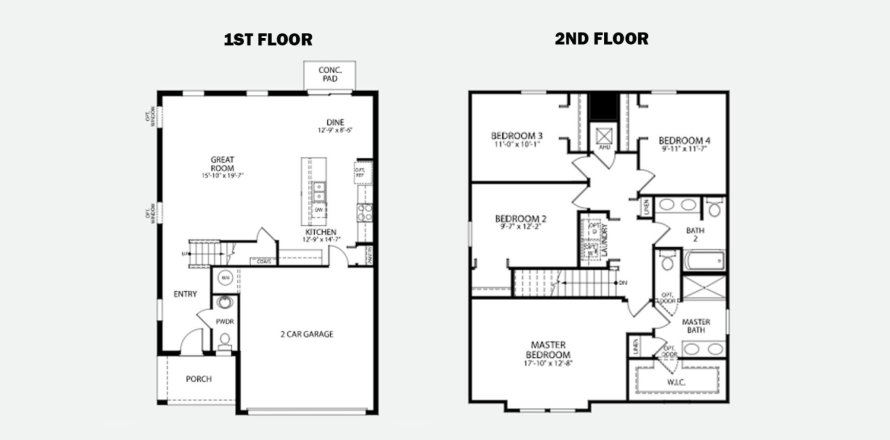 Townhouse floor plan «177SQM GLENDALE», 4 bedrooms in CENTRAL PARK
