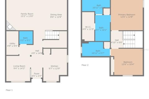 Touwnhouse à vendre à Tampa, Floride: 2 chambres, 143.63 m2 № 1901859 - photo 5