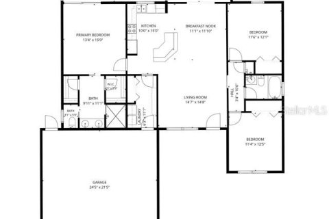 House in Indian lake estates, Florida 3 bedrooms, 155.52 sq.m. № 2220266 - photo 5