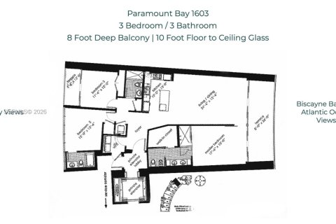 Купить кондоминиум в Майами, Флорида 3 спальни, 158.68м2, № 2002084 - фото 3