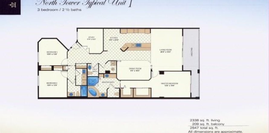 Condominio en Hutchinson Island South, Florida, 3 dormitorios  № 936812