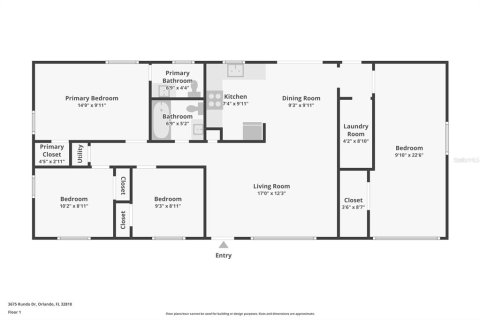 Villa ou maison à vendre à Orlando, Floride: 3 chambres, 127.09 m2 № 1827792 - photo 27