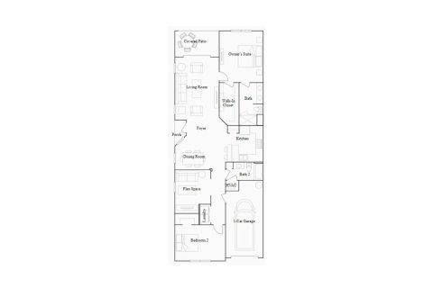 Townhouse floor plan «140SQM», 2 bedrooms in ABBOTT SQUARE