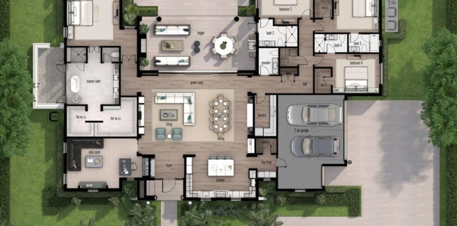 House in Gulf Stream, Florida 4 bedrooms, 392.6 sq.m. № 482400