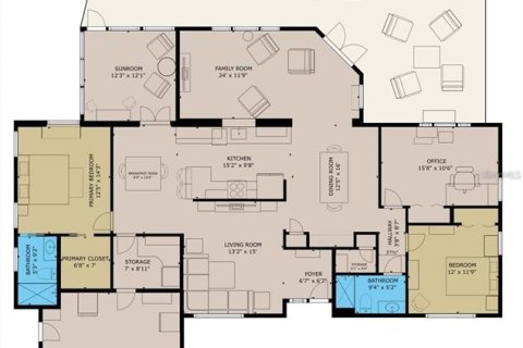House in Largo, Florida 3 bedrooms, 178.47 sq.m. № 2403704 - photo 2
