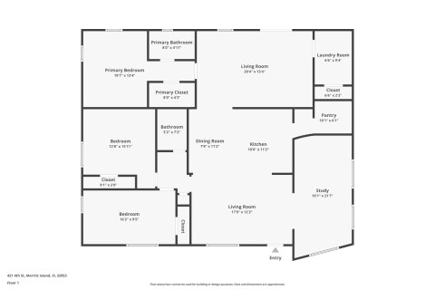 House in Merrit Island, Florida 3 bedrooms, 180.04 sq.m. № 1849812 - photo 1
