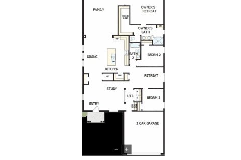 House floor plan «House», 2 bedrooms in North River Ranch - Cottage Series