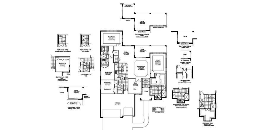 Планировка виллы или дома «251SQM CAPTIVA» 3 спальни в ЖК GRAND PARK