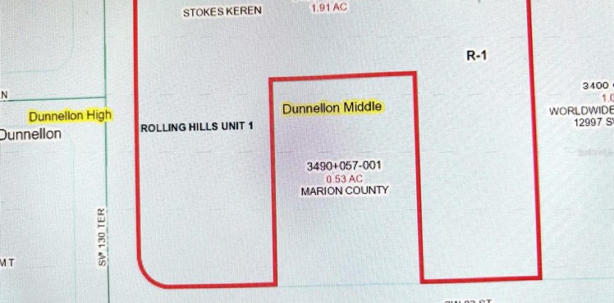 Terreno en Dunnellon, Florida № 1517910