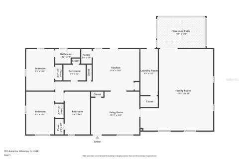 House in Gibsonton, Florida 3 bedrooms, 151.62 sq.m. № 1900007 - photo 5