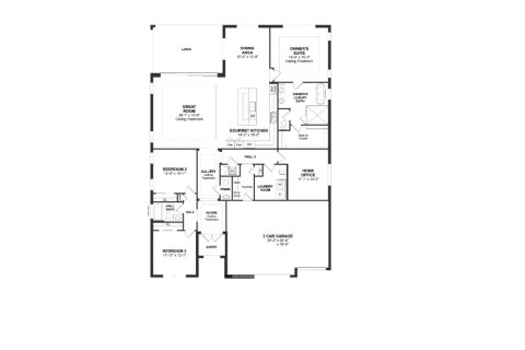 House floor plan «House», 3 bedrooms in La Terre at Avenir