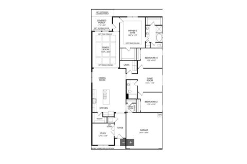 House floor plan «House», 3 bedrooms in Eagle Landing - Eagle Rock 50'