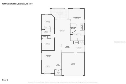 Villa ou maison à louer à Brandon, Floride: 3 chambres, 163.14 m2 № 2403396 - photo 2