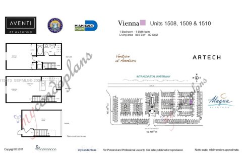 Touwnhouse à vendre à Aventura, Floride: 1 chambre, 79.8 m2 № 2439097 - photo 20